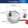 1Pcs Synchronous Motor AC 24V 4-5RPM Turntable Motor CW/CCW Direction 4W TYC-50 Horizontal Hole Shaft,Aicosineg