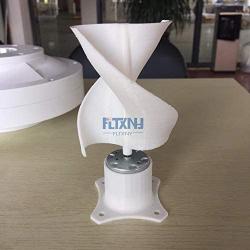 Micro Motor Small LED lights Vertical Axis Wind Turbine Generator Blades full set DIY wind generator windmill White color 10w (2 Blades)