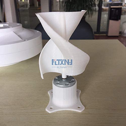 Micro Motor Small LED lights Vertical Axis Wind Turbine Generator Blades full set DIY wind generator windmill White color 10w (2 Blades)