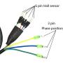 9 Pin 60cm Electric Bicycle Female Motor Cable Ebike Motor Adapter with Hall Sensor Connector Ebike Conversion Parts