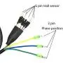 9 Pin 60cm Electric Bicycle Female Motor Cable Ebike Motor Adapter with Hall Sensor Connector Ebike Conversion Parts
