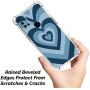 Compatible with One Plus Nord N10 5G Blue Heart Case,Blue Love Heart Painting Art Coffee Latte Swirls Valentines Phone Case for Men Women Girl,Soft TPU Cool Trendy Case for One Plus