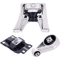 Engine Motor Mount Set 3pcs - Fits For 2005 2006 2007 Ford Focus 2.0L & 2003-2007 Ford Focus 2.3L & 2010-2013 Transit Connect 2.3L, A5495 A2939 A2986