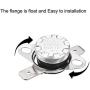 uxcell KSD301 Thermostat 70°C/158°F 10A Normally Closed N.C Adjust Snap Disc Temperature Switch for Microwave,Oven,Coffee Maker 2pcs