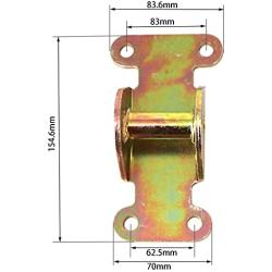 Tektall Solid Steel Motor Mount Engine Bracket Kit for SBC BBC Chevy Frame Mount Rat Hot Rod