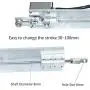 BEMONOC Upgraded Linear Actuator 110V High Torque AC Reciprocating Motor Stroke 100mm/4inch Low Speed 15 RPM & 15 Watts AC Speed Controller Kits for DIY Design
