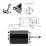 Honses Mini 12V/24V CW/CCW Permanent Magnet Motor DC Reversible Electric Gear Motor High Speed Device Low Power Permanent Magnet DC Motor DIY Generator (Conventional Rotary Threaded shafts)