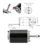 Honses Mini 12V/24V CW/CCW Permanent Magnet Motor DC Reversible Electric Gear Motor High Speed Device Low Power Permanent Magnet DC Motor DIY Generator (Conventional Rotary Threaded shafts)