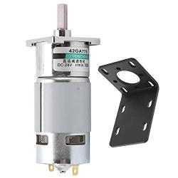 XD‑42GA755 24V DC Gear Motor , Controllers Motor Speed Controllers Eccentric Output Shaft Sport Control Small Low Speed CW CCW Permanent Magnet + Bracket [150rpm/min]