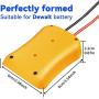 Ecarke for Power Wheels Battery Adapter for DeWalt 20V Max Battery 18V Battery Adapter Dock Power Connector 12 Gauge Robotics