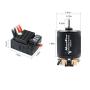 Hobby Fans 540 27T 4 Poles Brushed Motor and WP-1060-RTR 60A Waterproof Brushed ESC Electronic Speed Controller with 5V/2A BEC for Axial RC4WD Cross HPI Mist GMADE D90 D110 TF2 SCX10