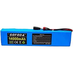 Jieoto 36V E-Bike Battery 14000mAh Lithium-ion Battery Pack Suitable for Electric Wheelchairs Scooter Electric Tools Tricycles 200W 250W 350W 500W 750W Motor with Charger+ 20A BMS