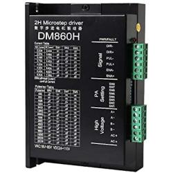 EASON Digital Stepper Motor Driver DM860H 128 Subdivision DC24-110V 6.0A for CNC Cutting Driver for Nema 23 to 42 Stepping Motors (Black)