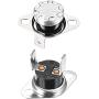 uxcell KSD301 Thermostat 95°C/203°F 10A N.C Adjust Snap Disc Temperature Switch for Microwave,Oven,Coffee Maker 2pcs