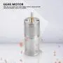 Metal Gear Motor,1Pcs 25mm DC 5-12V 25GA-370 Gear Reduction Motor Large Torque Gear Box Motor for DIY (9#)