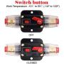20A Audio Inline Circuit Breaker Reset Fuse PowMr Reset ，0-8 Gauge 20 amp Fuse Holder with Manual Reset for 12V-24V DC Car Audio, Stereo Switch and Solar Inverter System (2 Pack)