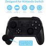 SINGLAND Wireless Controller for Nintendo Switch with NFC Function,Switch Gamepad with Vibration Motor Gyro 6-axis Sensing Turbo Function Remote Joystick for Nintendo Switch and PC (Black)