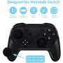 Contrôleur sans fil Nintendo Switch de Singland avec fonction NFC, Manette Switch avec moteur de vibration et capteur gyroscopique 6-axes et fonction Turbo, Joystick sans fil pour Nintendo Switch et PC (Noir) Contrôleur sans fil Nintendo Switch de Singland avec fonction NFC, Manette Switch avec moteur de vibration et capteur gyroscopique 6-axes et fonction Turbo, Joystick sans fil pour Nintendo Switch et PC (Noir)