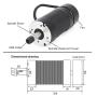 RATTMMOTOR CNC Spindle Motor Kit Brushless 400W Air Cooled Spindle Motor ER8 12000RPM+600W Brushless Spindle Motor Driver Controller+55mm Spindle Mount Bracket for Mini CNC Router Engraving Machine