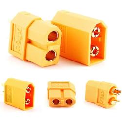 MEIRIYFA XT60 Connectors,XT-60 Male Female Bullet Connectors for Remote Control Lithium Polymer Battery Power Plug Motor(5pcs Male+5pcs Female)