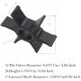BODAO 17461-96301 17461-9611 17461-9612 5031417 5031417 778296 Boat Engine Water Pump Impeller for Suzuki 20/25/30/35/40/60/65HP for Johnson/Evinrude 50HP(1999) Outboard Motor