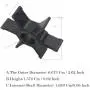 BODAO 17461-96301 17461-9611 17461-9612 5031417 5031417 778296 Boat Engine Water Pump Impeller for Suzuki 20/25/30/35/40/60/65HP for Johnson/Evinrude 50HP(1999) Outboard Motor