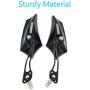 ESUPPORT Black Universal Motorcycle Motorbike Bike 8mm 10mm Rear View Side Mirror Scooter ATV
