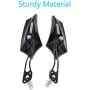 ESUPPORT Black Universal Motorcycle Motorbike Bike 8mm 10mm Rear View Side Mirror Scooter ATV
