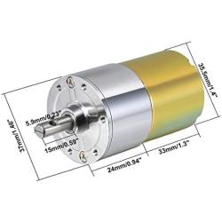 uxcell 12V DC 110 RPM Gear Motor High Torque Electric Reduction Gearbox Centric Output Shaft