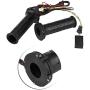 1 Pair 12V Motorcycle Heated Grips, Keenso Universal 7/8 Motorcycle ATV 22mm Handlebar Grips Heated/Voltmeter/ USB Charger for Motorcycle/Bike/ATV (12W - 24W)