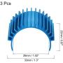 MECCANIXITY Motor Heat Sink Cooling Fins Aluminum 26mm Dia Sky Blue for 370 380 Motor 3pcs