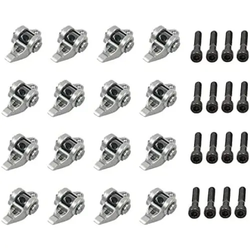 VEELECP 16PCS LS1 Rocker Arms & Bolts with Trunion Kit Compatible for Chevy GMC LS1 LS2 LS6 LR4 Vortec 5300 LQ4 LQ9 LY5 LY6 LM7 L59 LM4 L33 4.8L/5.3L/5.7L/6.0L Engines 10214664