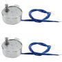 Fielect 2Pcs Synchronous Motor AC 110V 0.8-1RPM Synchron Motor Turntable Motor CW/CCW Direction 4W TYC-50 Horizontal Hole Shaft
