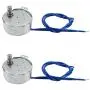 Fielect 2Pcs Synchronous Motor AC 110V 0.8-1RPM Synchron Motor Turntable Motor CW/CCW Direction 4W TYC-50 Horizontal Hole Shaft