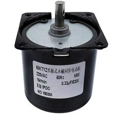 Electronic Components Motor Permanent Magnet Synchronous Motor 60KTYZ Speed Reducer Motors AC220V 14W Controllable Positive and Negative Inversion (Speed : 10rpm)