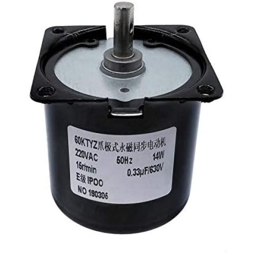 Electronic Components Motor Permanent Magnet Synchronous Motor 60KTYZ Speed Reducer Motors AC220V 14W Controllable Positive and Negative Inversion (Speed : 30rpm)