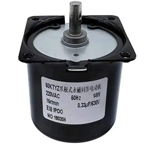 Electronic Components Motor Permanent Magnet Synchronous Motor 60KTYZ Speed Reducer Motors AC220V 14W Controllable Positive and Negative Inversion (Speed : 30rpm)