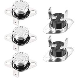uxcell KSD301 Thermostat 110°C/230°F 10A Normally Closed N.C Adjust Snap Disc Temperature Switch for Microwave Oven Coffee Maker 5pcs