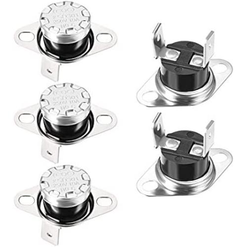 uxcell KSD301 Thermostat 110°C/230°F 10A Normally Closed N.C Adjust Snap Disc Temperature Switch for Microwave Oven Coffee Maker 5pcs