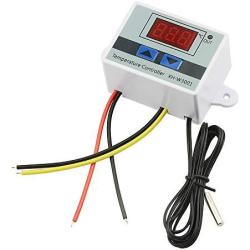 XINGYHENG XH-W3001 DC 110V-220V 1500W 10A Microcomputer Digital Temperature Controller Digital Display Thermostat Control Switch and NTC 10K Thermistor Sensors Digital Temperature Probe