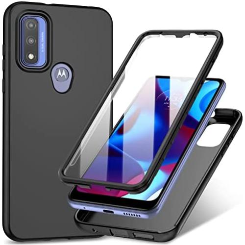 for Moto G Pure Phone Case: Protective Rugged Silicone Cover - Drop Full Protection Shockproof - Durable Aesthetic Matte Cases for Motorola Moto G Pure - Slim Cute Girly Phone Case (Black)