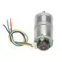 GM25-310 DC Gear Motor, 30 RPM /70 RPM /100 RPM /500 RPM 12V Metal Encoder Reduction Motor Low Speed Low Noise(DC12V 70RMP)