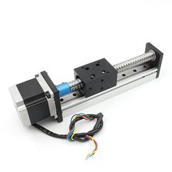 200mm Length Travel Linear Stage Actuator with Square Linear Rails + CBX1605 Ball Screw 1605 Ballscrew Motorized XY XYZ Linear Stage Table with NEMA23 Stepper Motor for DIY CNC Router Milling Machine