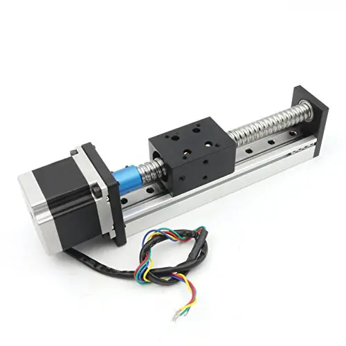 Électronique Linéaire 100mm de Course avec Rail Linéaire Carré + Jeu de Vis à Billes CBX1605 1605 Moteur à Vis à Billes Motorisé pour Table XY XYZ CNC DIY