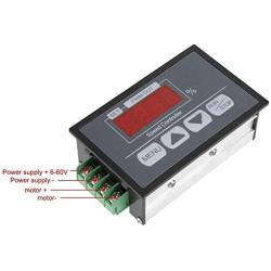 ICQUANZX DC6-60V DC PWM Motor Speed Regulator Power Controller with LED Digital Display, Slow Start/Stop Revolving Speed Time Adjustable