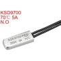 uxcell KSD9700 Thermostat, 70°C Normally Open Temperature Switch Thermal Switch, N.O 5A Metal Temperature Controller 2pcs