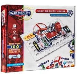 Elenco Snap Circuits Jr. SC-100 Electronics Exploration Kit, Over 100 Projects, Full Color Project Manual, 30 + Snap Circuits Parts, STEM Educational Toy for Kids 8 + , Black