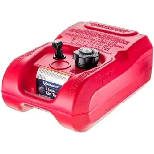 attwood 8803LP2 EPA and CARB Certified 3-Gallon Portable Marine Boat Fuel Tank