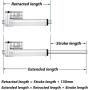 DC 12V 24V 3000N Electric Linear Actuator Linear Motor Moving Distance Stroke 50mm 100mm 150mm 200mm 250mm 48W 4A (400mm Stroke length,12V 3000N)