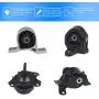 JDMON Compatible with 4Pcs Engine Motor Mount Honda Civic 1.7L Automatic Trans 2001 -2005 Compatible with A4511 A6588 A6591 A6595